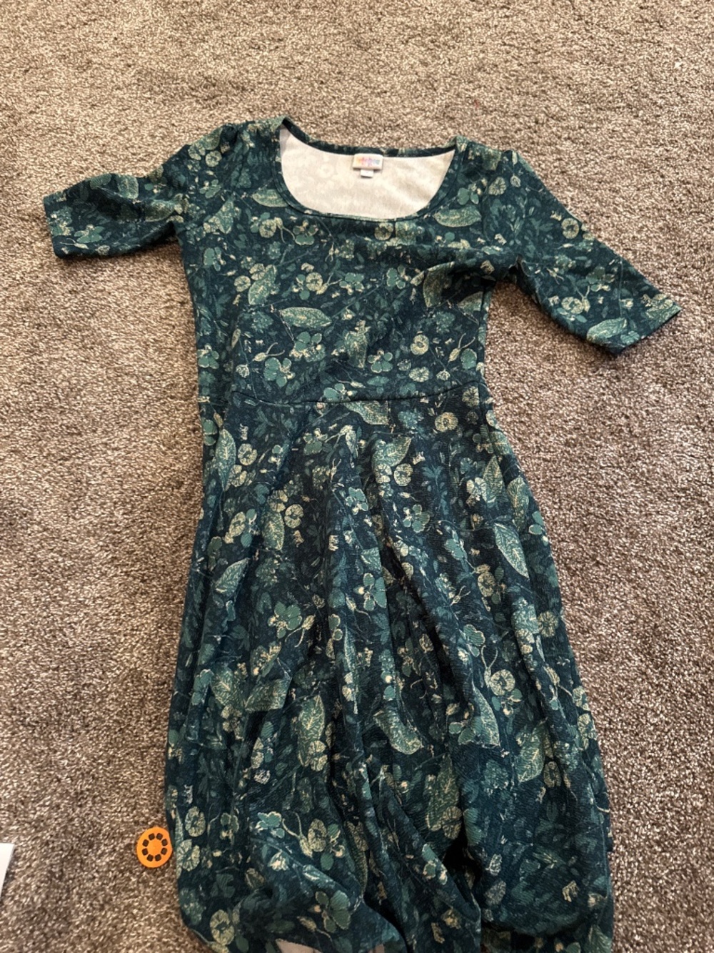 Lularoe green floral dress
